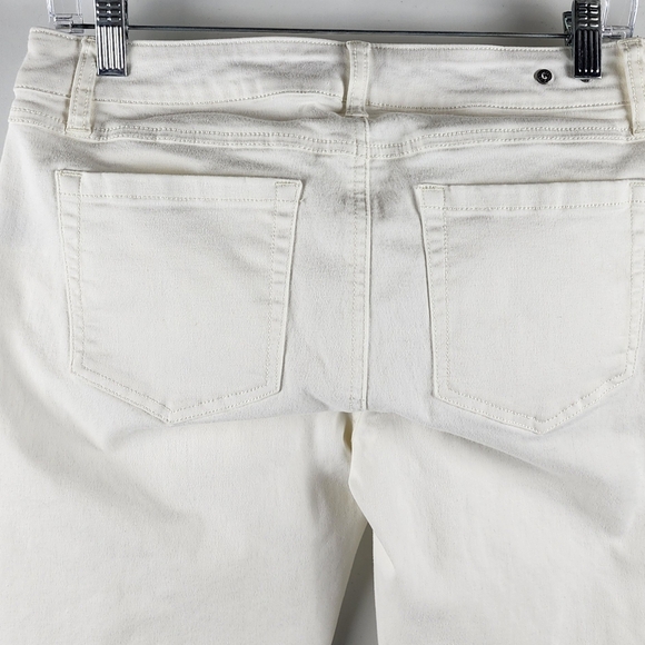 Cabi 5088 Jeans Womens 6 Slimmie Skinny White Stretch Denim (29x29) - Picture 9 of 10